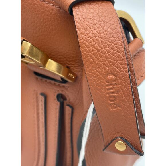 $2390 CHLOE MARCIE SMALL TAN LEATHER SADDLE CROSSBODY BAG PURSE NWT AUTH! - Picture 8 of 16